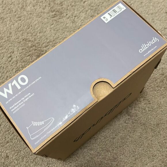 Allbirds Women's Size 10 Wool Runner Up Mizzle Sneakers Medium Gray High Top New - Picture 9 of 10